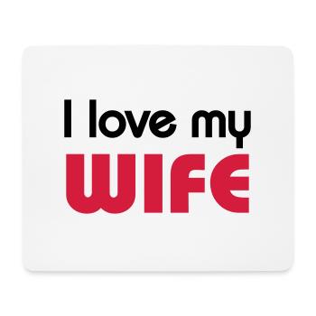 I love my wife - Tapis de souris (format paysage) - blanc - Devant