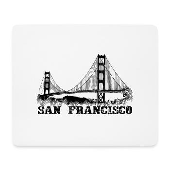Pont du pont du Golden Gate à San Francisco - Tapis de souris (format paysage) - blanc - Devant