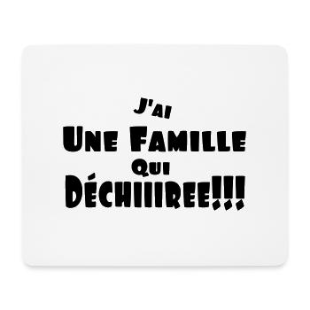 J'ai une famille qui déchire - Tapis de souris (format paysage) - blanc - Devant