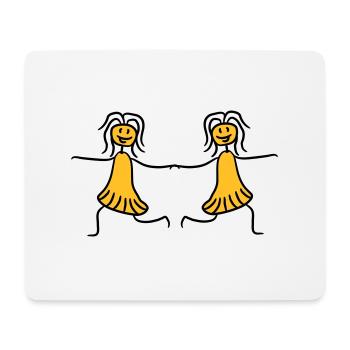 Girlfriends girls women friends dancing - Mouse Pad (horizontal) - white - Front