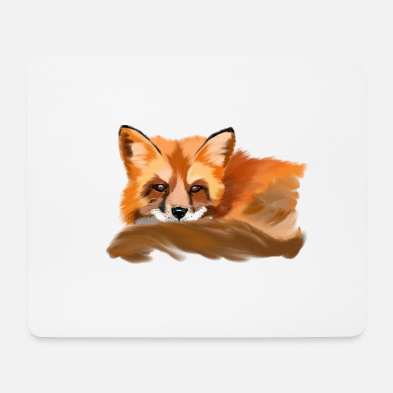 Fuchs - Mousepad (Querformat) - Weiß