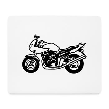 motorcycle sport tourer Naked Bike - Mouse Pad (horizontal) - white - Front