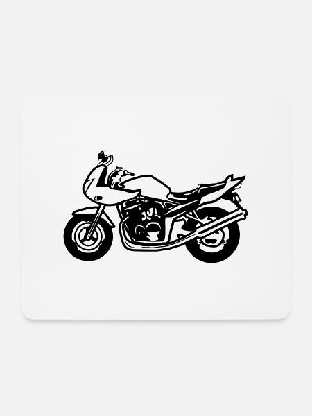 motorrad Sporttourer Naked Bike - Mousepad (Querformat) - Weiß
