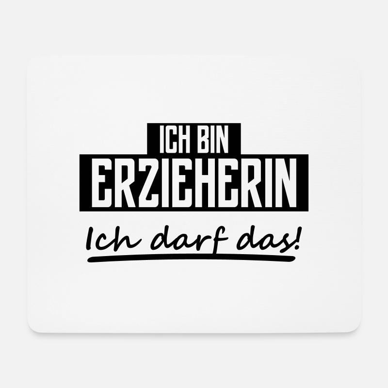 ich bin erzieherin - Mousepad (Querformat) - Weiß