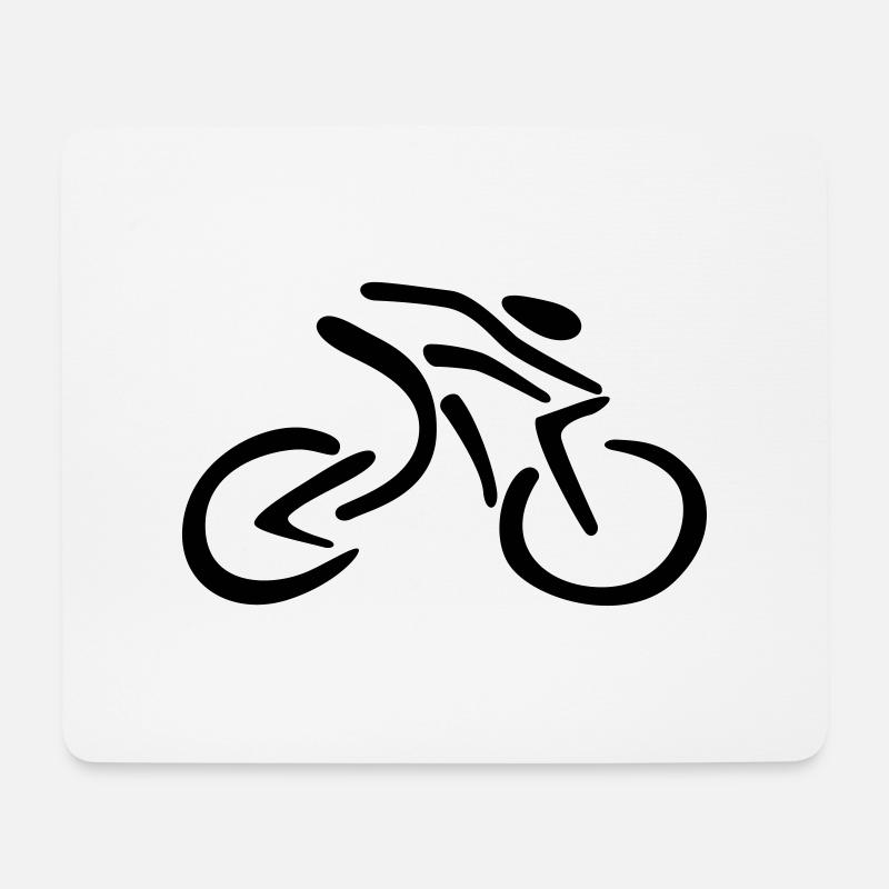Radfahren - Mousepad (Querformat) - Weiß