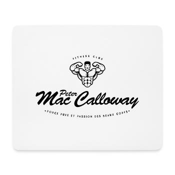 Peter Mac Calloway Fitness Musculation - Tapis de souris (format paysage) - blanc - Devant