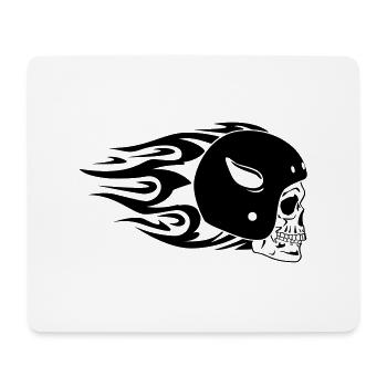 skull_biker - Tapis de souris (format paysage) - blanc - Devant
