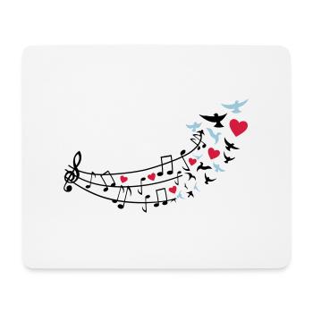 love_music_noten2 - Mousepad (Querformat) - Weiß - Vorne