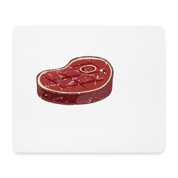 Steak - Meat - BBQ - Vintage - Mouse Pad (horizontal) - white - Front