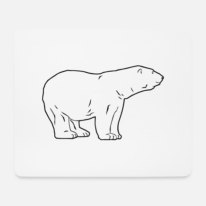 Polar Bear - Eisbär - Mousepad (Querformat) - Weiß