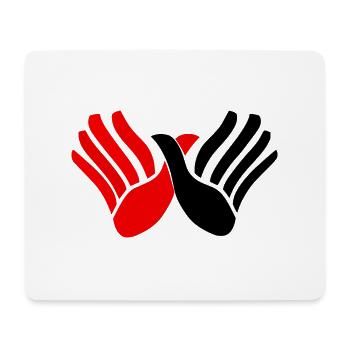 Albania Hands Red and Black - Tapis de souris (format paysage) - blanc - Devant
