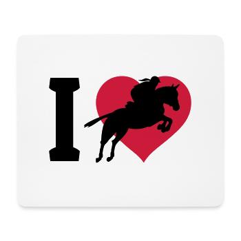 I love showjumping - Tapis de souris (format paysage) - blanc - Devant