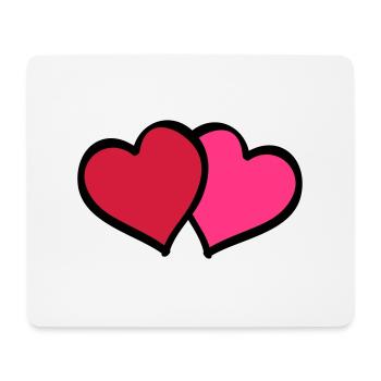 hearts comic - Mousepad (Querformat) - Weiß - Vorne