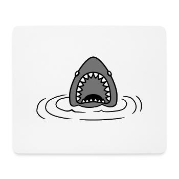Conception de requin émergente - Tapis de souris (format paysage) - blanc - Devant