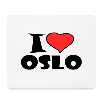 I Love Oslo - Tapis de souris (format paysage) - blanc - Devant