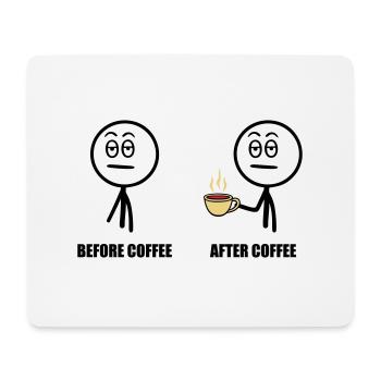 Before Coffee, After Coffee - Tapis de souris (format paysage) - blanc - Devant