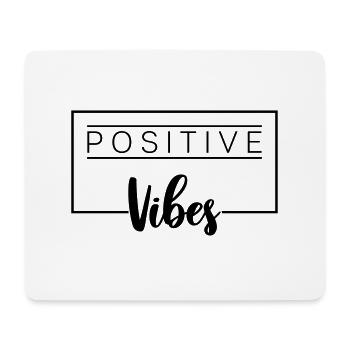 Positive Vibes - Tapis de souris (format paysage) - blanc - Devant