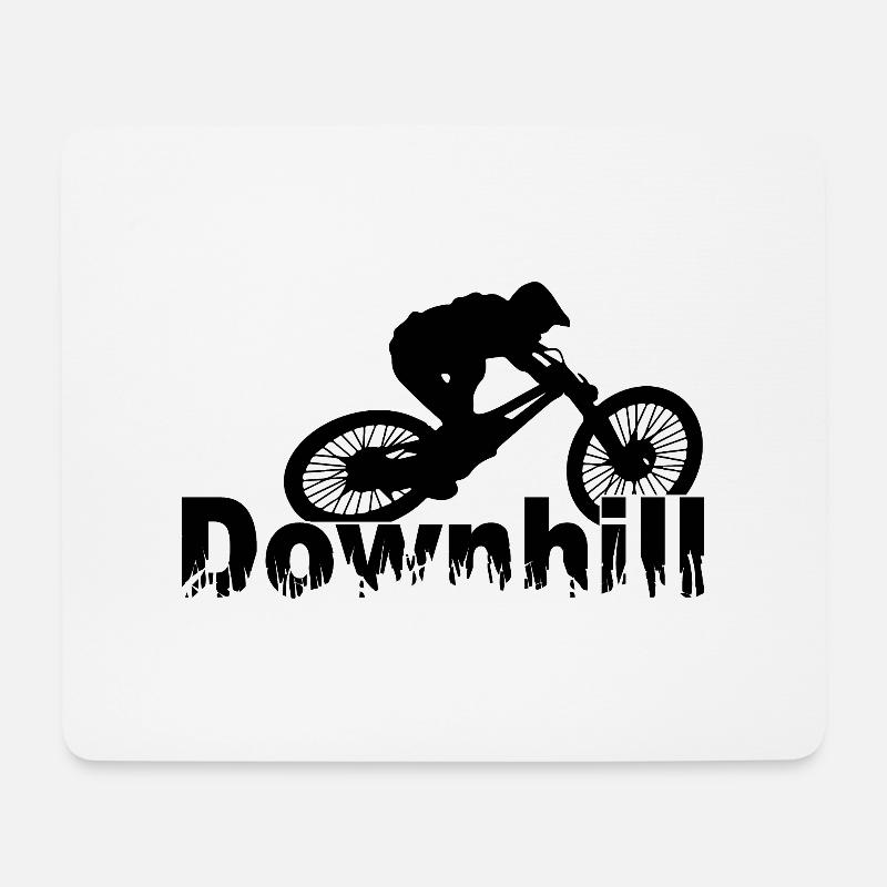 Downhill - Mousepad (Querformat) - Weiß