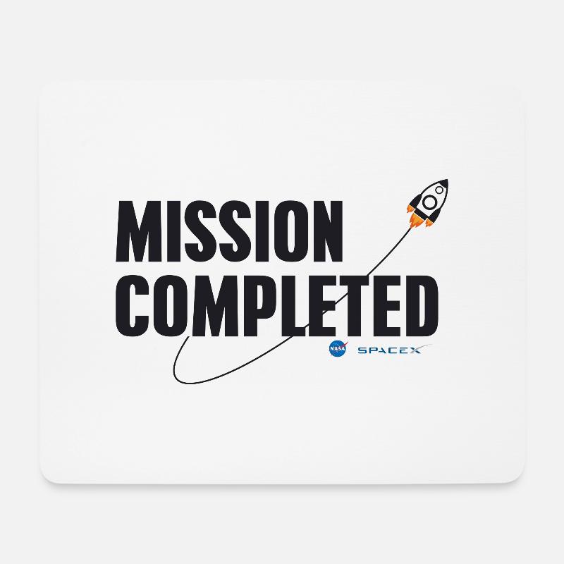 Mission Completed Spacex & Nasa - Tapis de souris (format paysage) - blanc