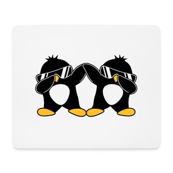 2 Pingouins Dab - Tapis de souris (format paysage) - blanc - Devant