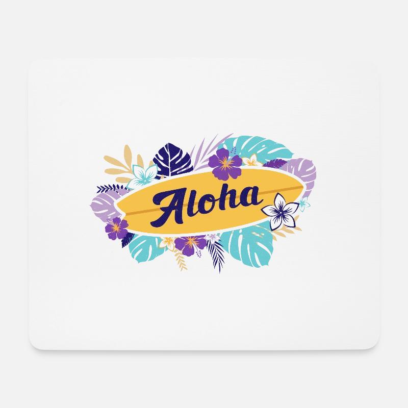 Aloha - Mousepad (Querformat) - Weiß