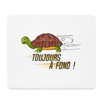 toujours a fond tortue dessin slogan humour - Tapis de souris (format paysage) - blanc - Devant