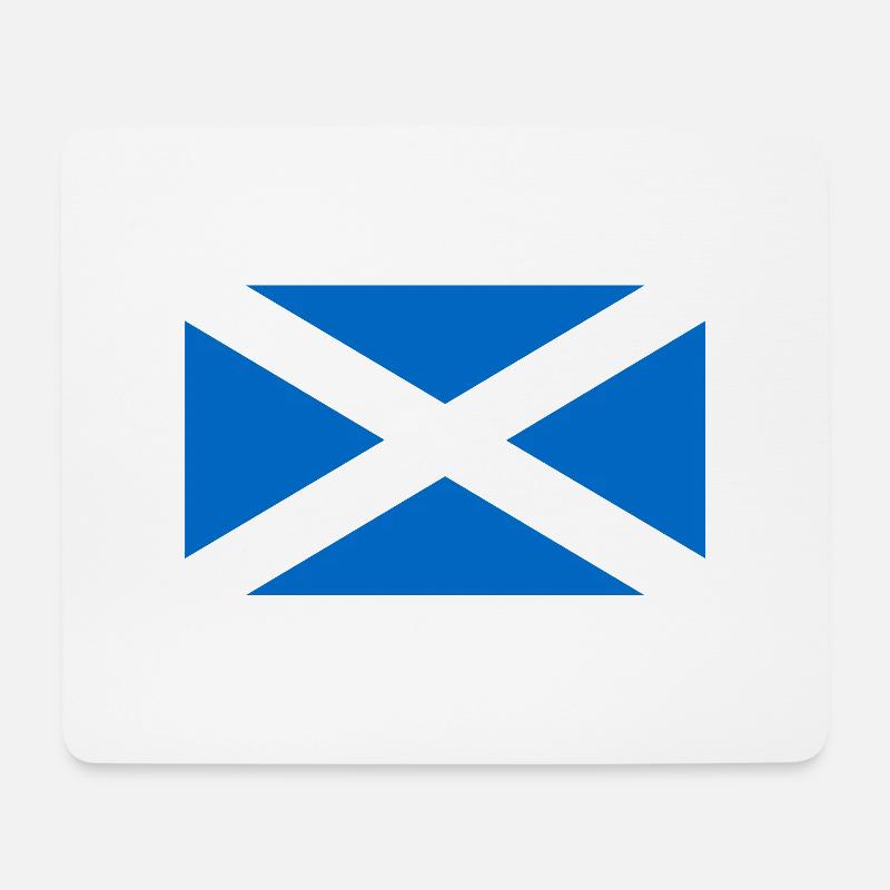 Schottland Flagge - Mousepad (Querformat) - Weiß