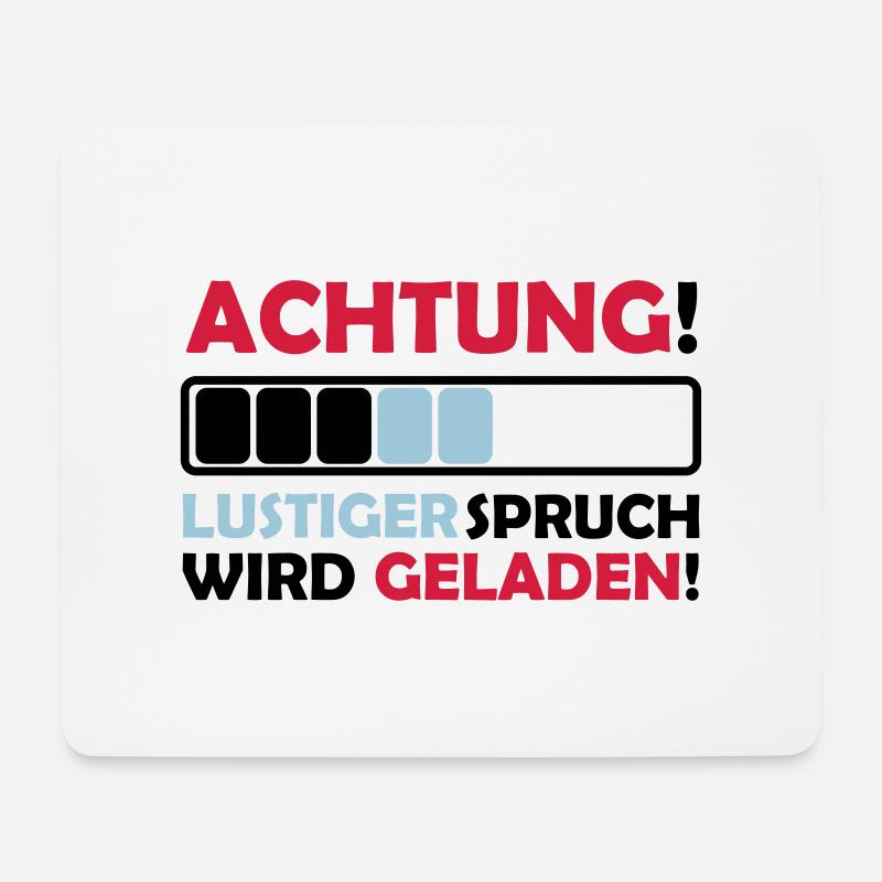 lustiger spruch - Mousepad (Querformat) - Weiß