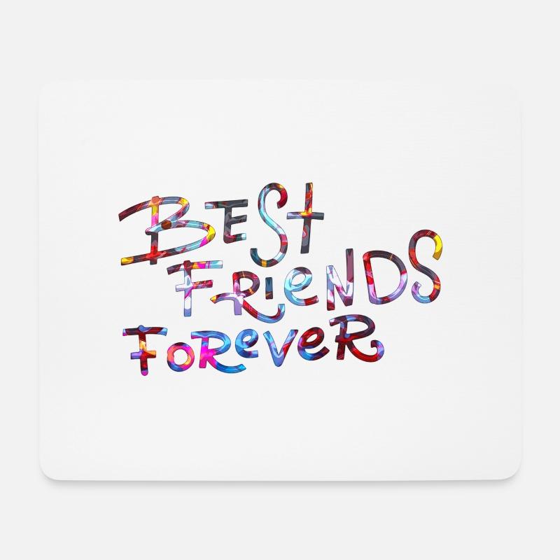 Beste Freunde - Mousepad (Querformat) - Weiß