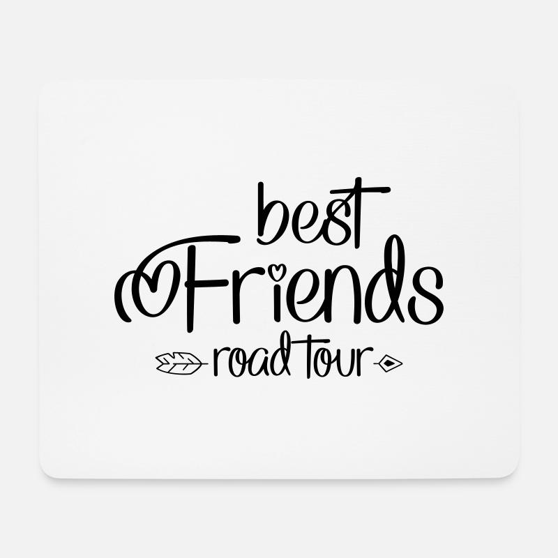 Road Tour mit Freunden - Mousepad (Querformat) - Weiß