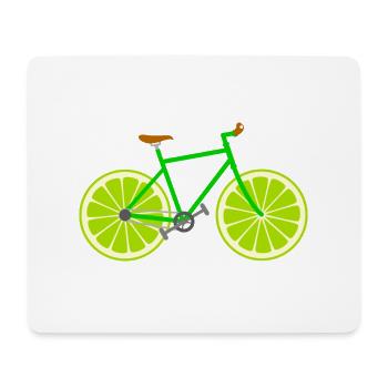 Bicycle fruit fruit lime - Mouse Pad (horizontal) - white - Front