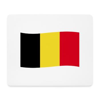 Drapeau belge Belgique Blason Belge Belge - Tapis de souris (format paysage) - blanc - Devant