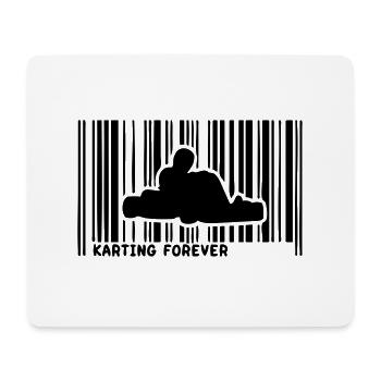barcode karting car racing sport - Mouse Pad (horizontal) - white - Front