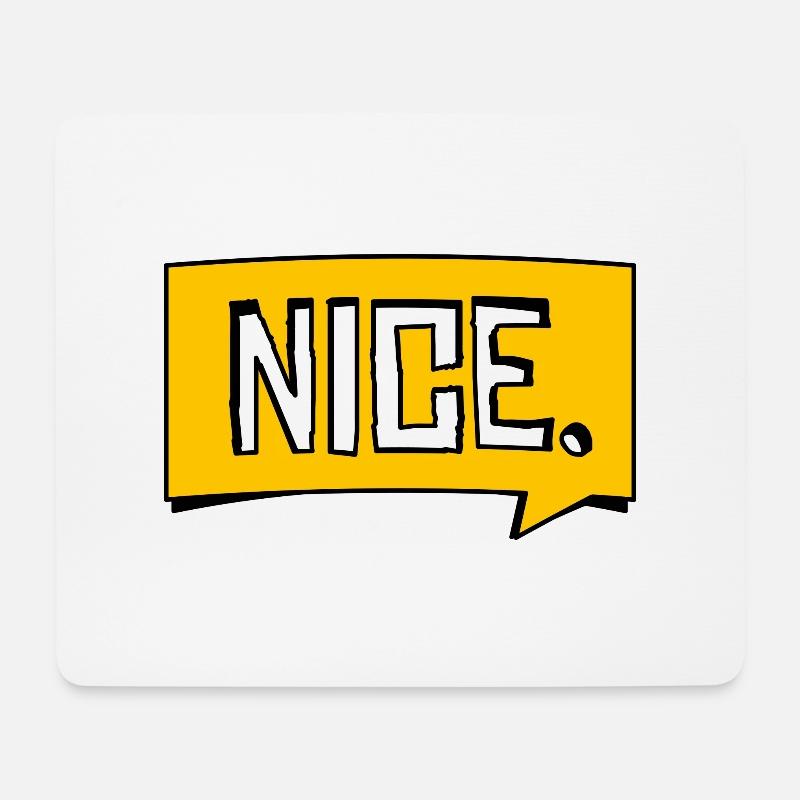nice. - Mousepad (Querformat) - Weiß