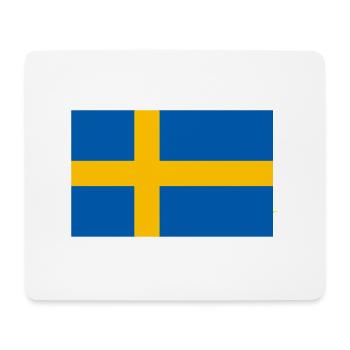 Drapeau de la Suède - Tapis de souris (format paysage) - blanc - Devant