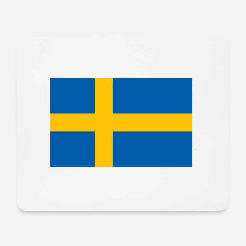 Schweden Flagge - Mousepad (Querformat) - Weiß