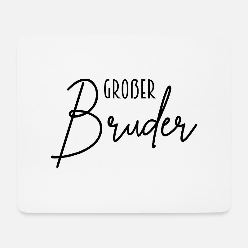 großer Bruder - Mousepad (Querformat) - Weiß