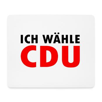 Ich wähle cdu - Mousepad (Querformat) - Weiß - Vorne