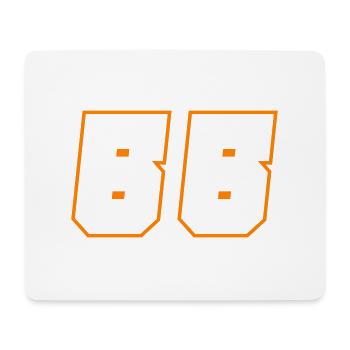 55 Zahl Symbol - Mousepad (Querformat) - Weiß - Vorne