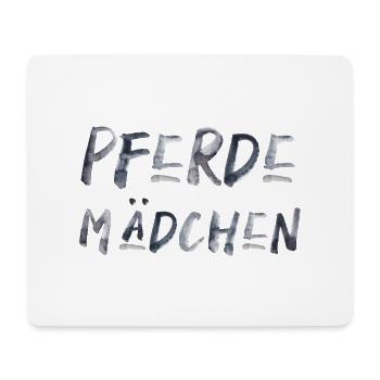 Pferdemädchen Pferd Mädchen Kinder Schrift - Mousepad (Querformat) - Weiß - Vorne