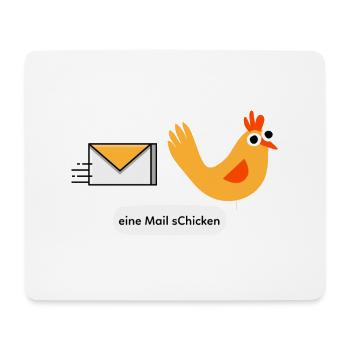 Mail Chicken Email Huhn Hahn Küken Henne Post - Mousepad (Querformat) - Weiß - Vorne