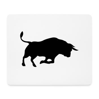 Taureau - Tapis de souris (format paysage) - blanc - Devant