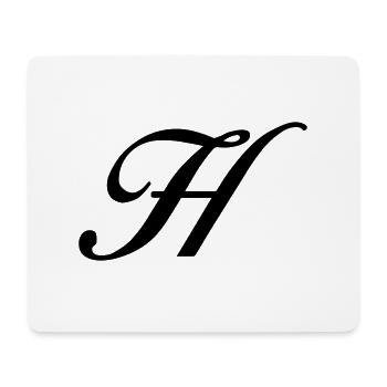 H - Mousepad (Querformat) - Weiß - Vorne