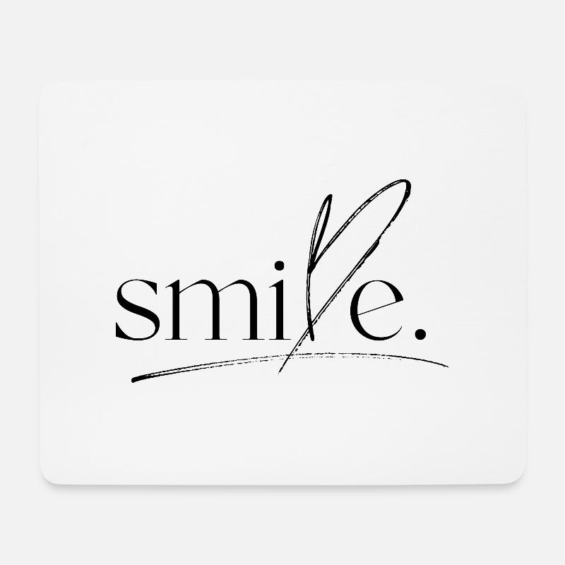 SMILE - Mousepad (Querformat) - Weiß