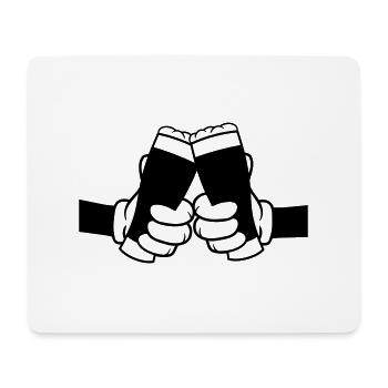 Comic 2 Friends Beer Glasses - Mouse Pad (horizontal) - white - Front