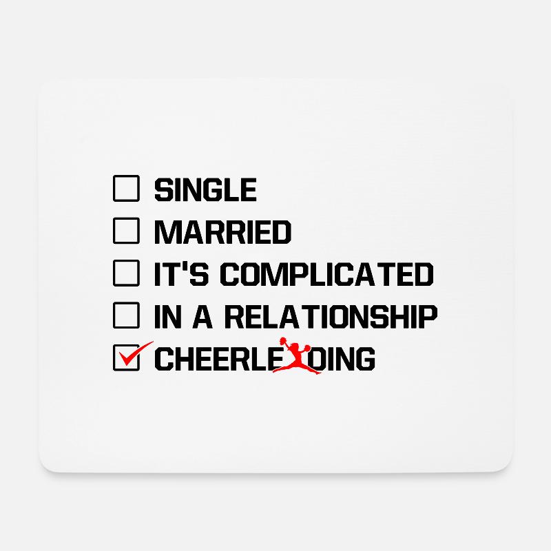Single Married It's Complicated Cheerleading Cheer - Mousepad (Querformat) - Weiß