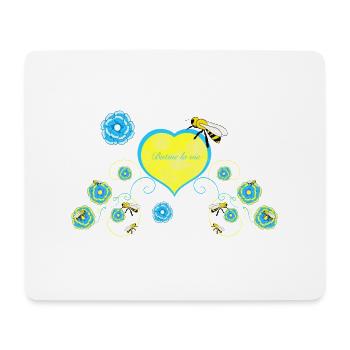 Abeille - Tapis de souris (format paysage) - blanc - Devant