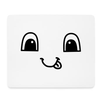 Cute face smiling - Mouse Pad (horizontal) - white - Front
