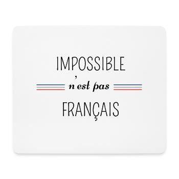 impossible n'est pas Français - Tapis de souris (format paysage) - blanc - Devant