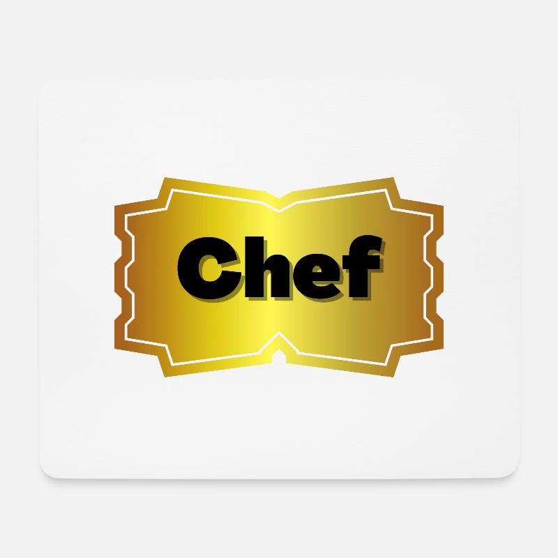 Chef - Mousepad (Querformat) - Weiß